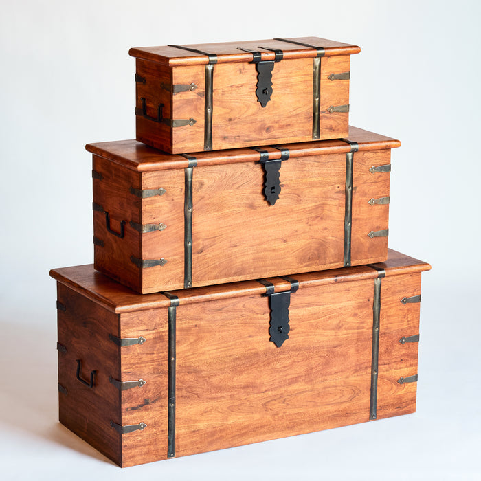 Set/3 Long Chests - Light Natural