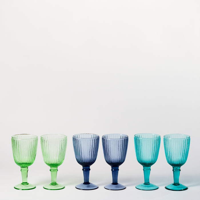 Six Assorted Wine Glasses