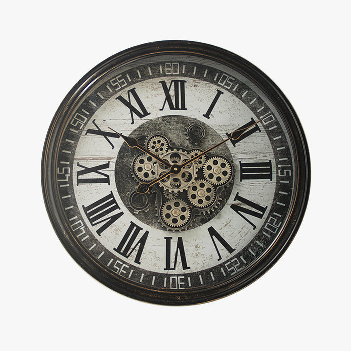 Distressed Silver Clock