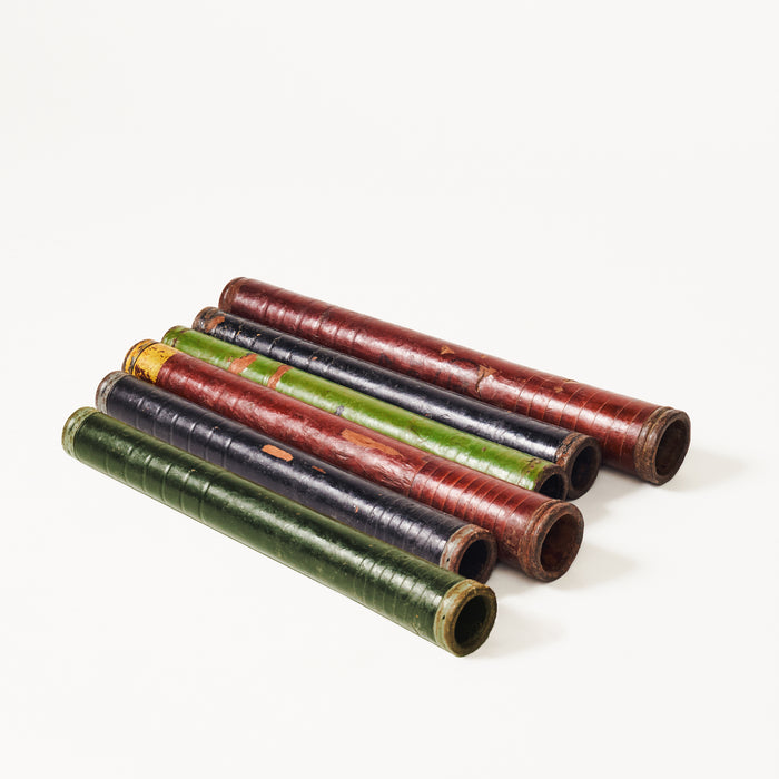 Set of Six Textile Bobbins