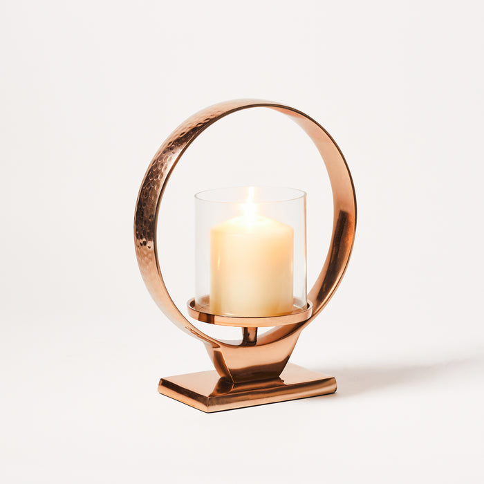 Small Round Lantern - Copper