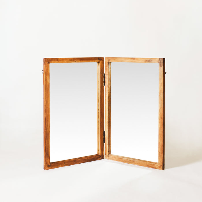 Wooden Two Door Mirror