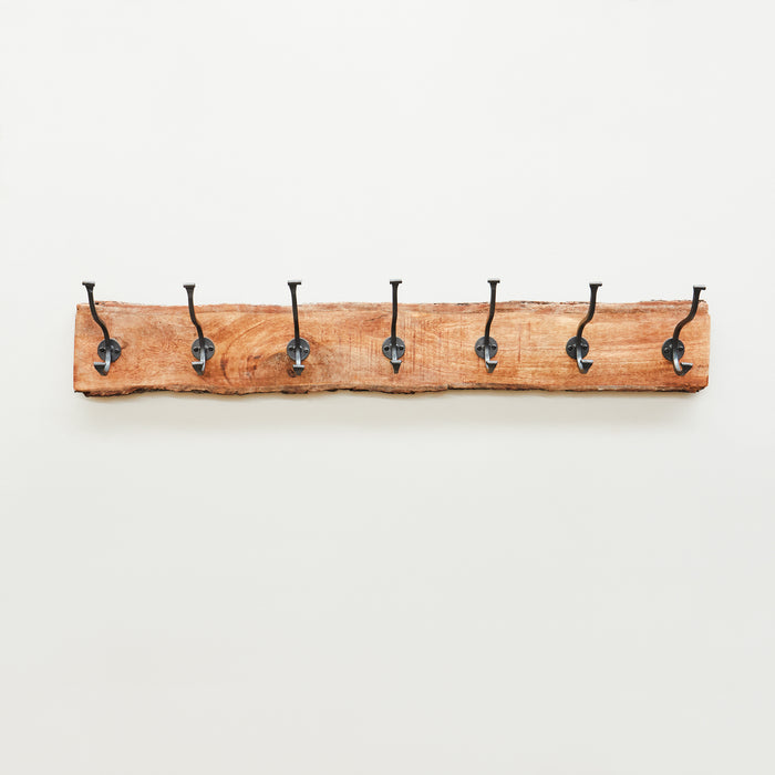 7 Hook Wooden Coat Hanger