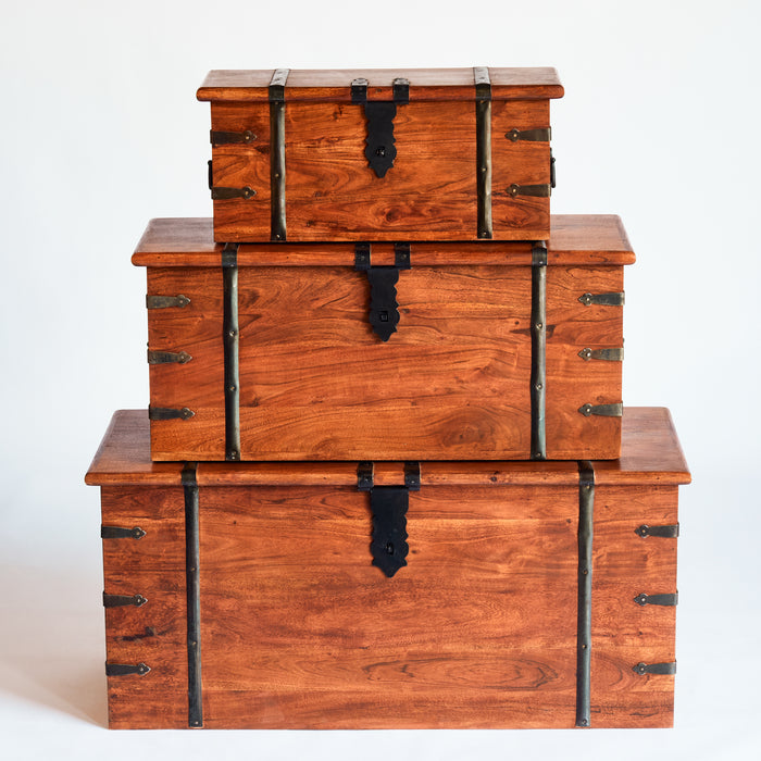 Set/3 Long Chests - Light Natural