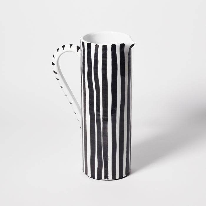 Extra Large Striped Pitcher