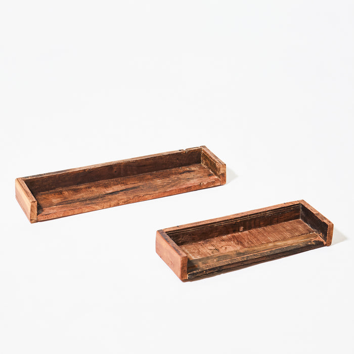 Set of Two Wooden Shelves