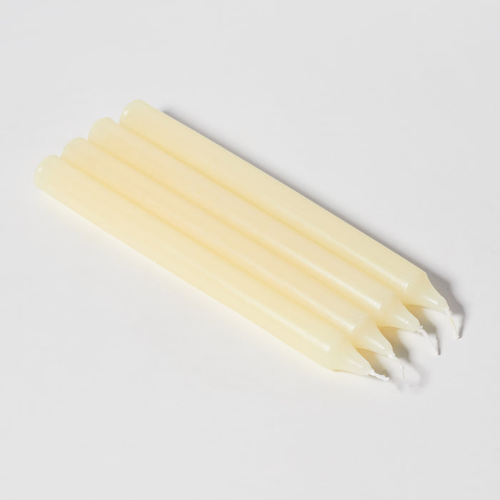 Box/ 4 Lge Dinner Candles - Ivory