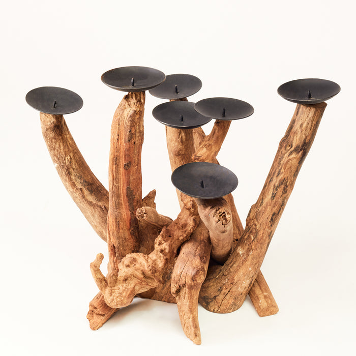 Driftwood Seven Candleholders