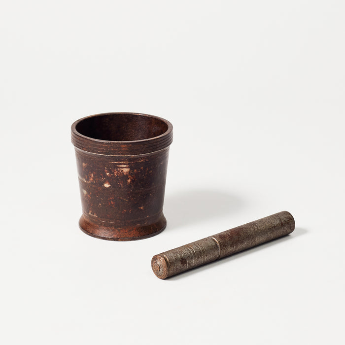 Iron Mortar and Pestle