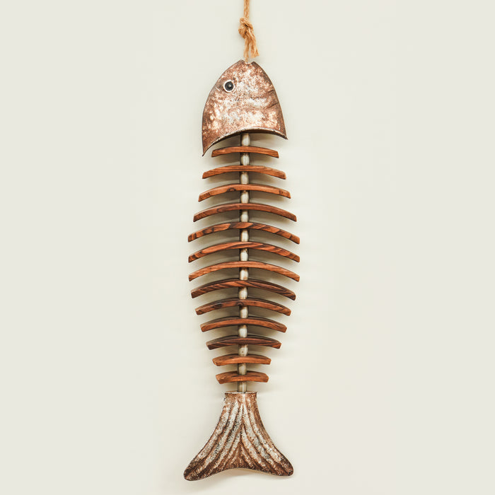 Giant Hanging Fish - Antique Silver