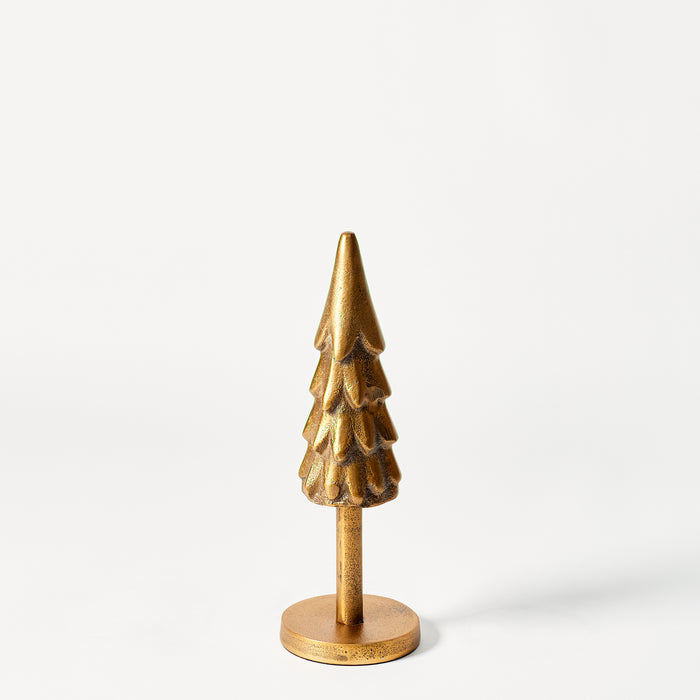 Sm Christmas Tree on Stand - Brass