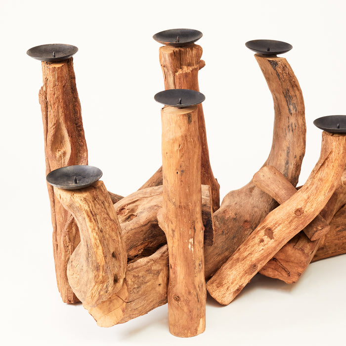 Driftwood Nine Candleholders