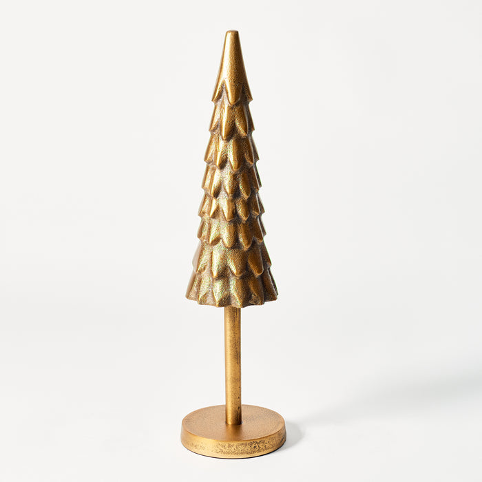 Lg Christmas Tree on Stand - Brass