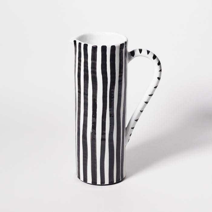 Extra Large Striped Pitcher