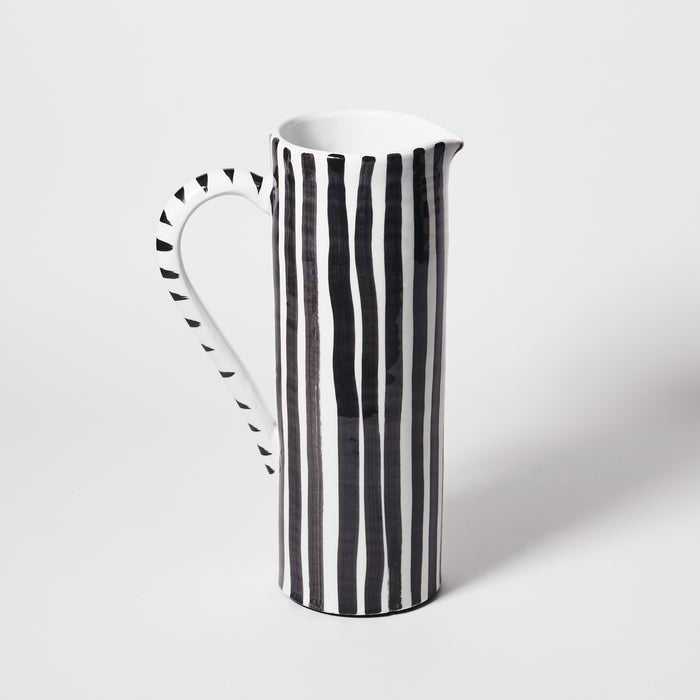 Extra Large Striped Pitcher