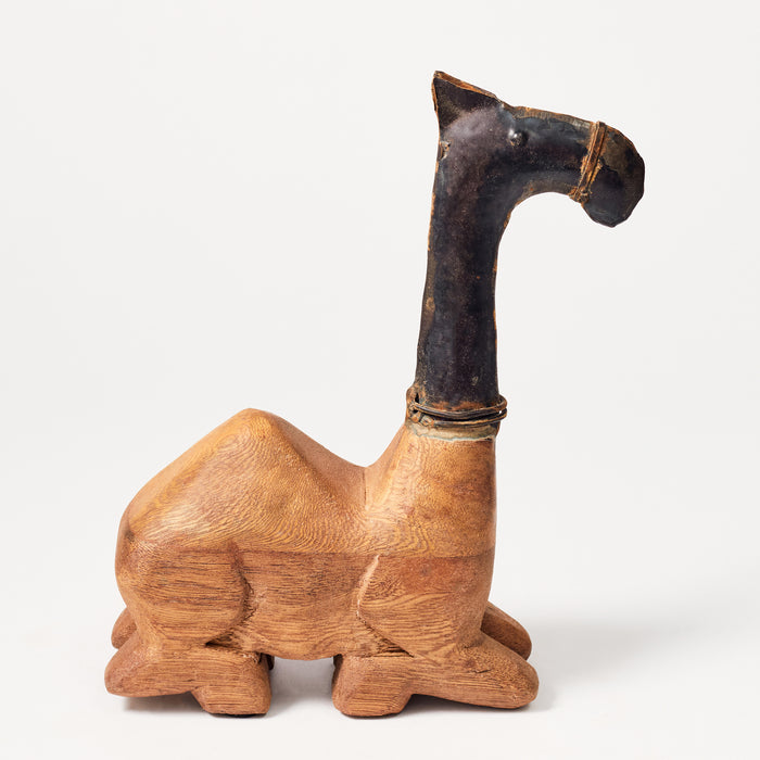 Set of Three Wooden Camels