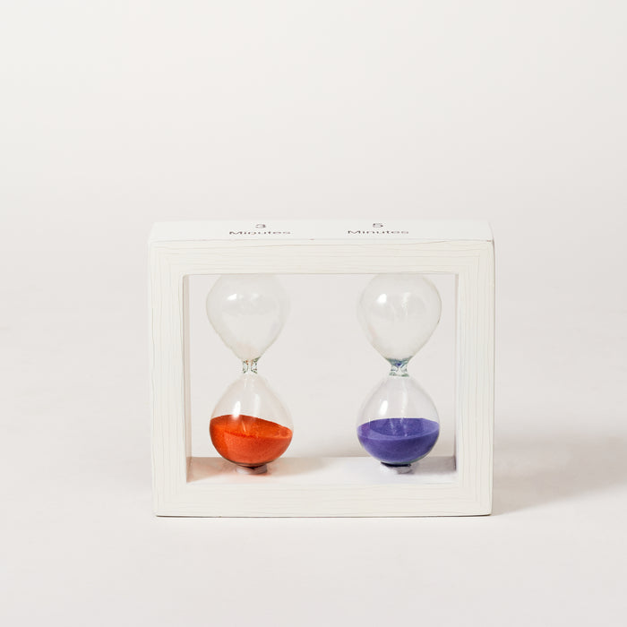 White Double Timer-Orange / Violet