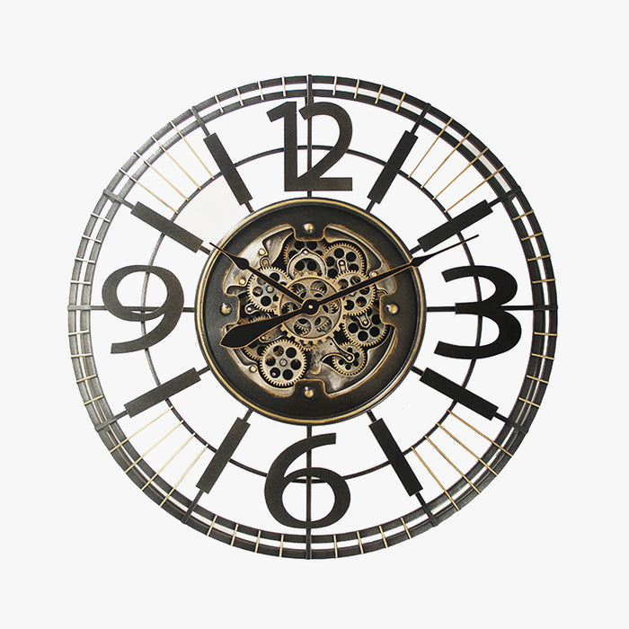 Large Numbered Skeleton Clock