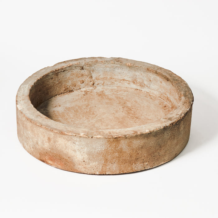 Shallow Round Cement Bowl