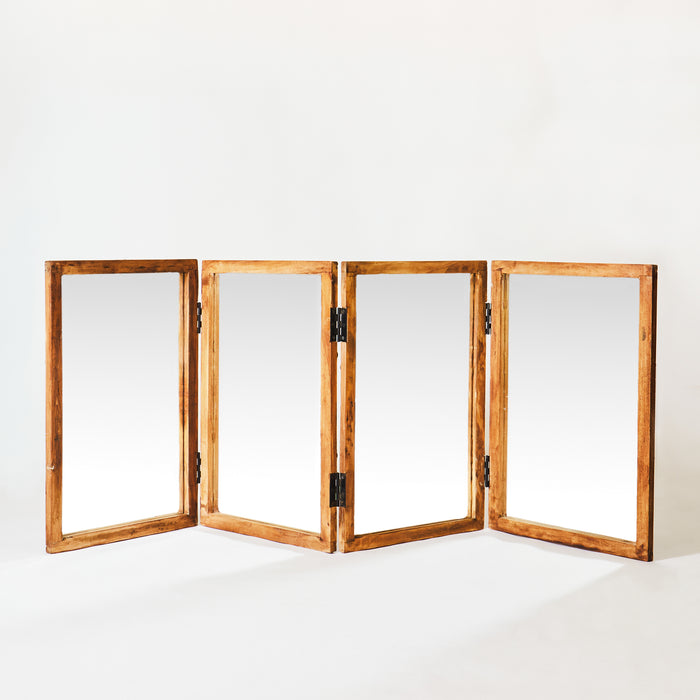 Wooden Four Door Mirror