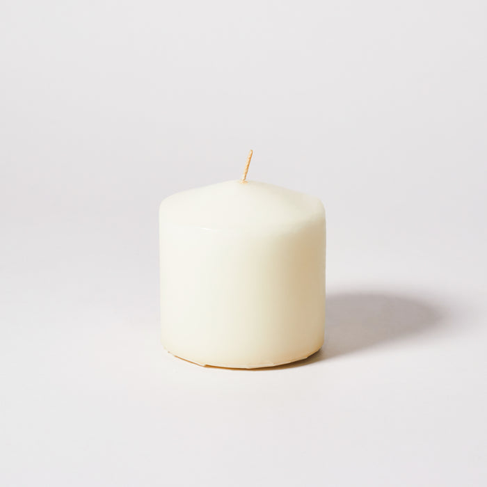 Small Wide Pillar Candle - Ivory