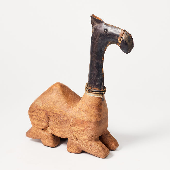 Set of Three Wooden Camels