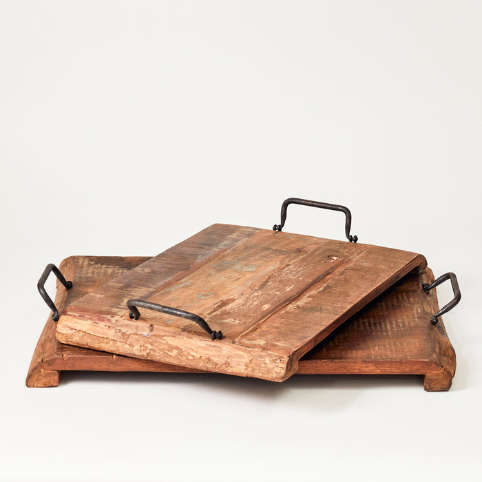 Set of Two Natural Trays