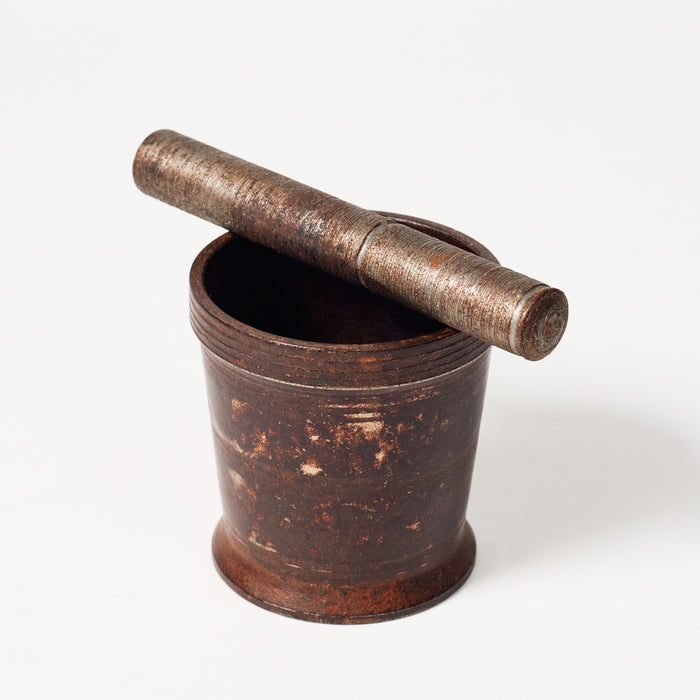 Iron Mortar and Pestle