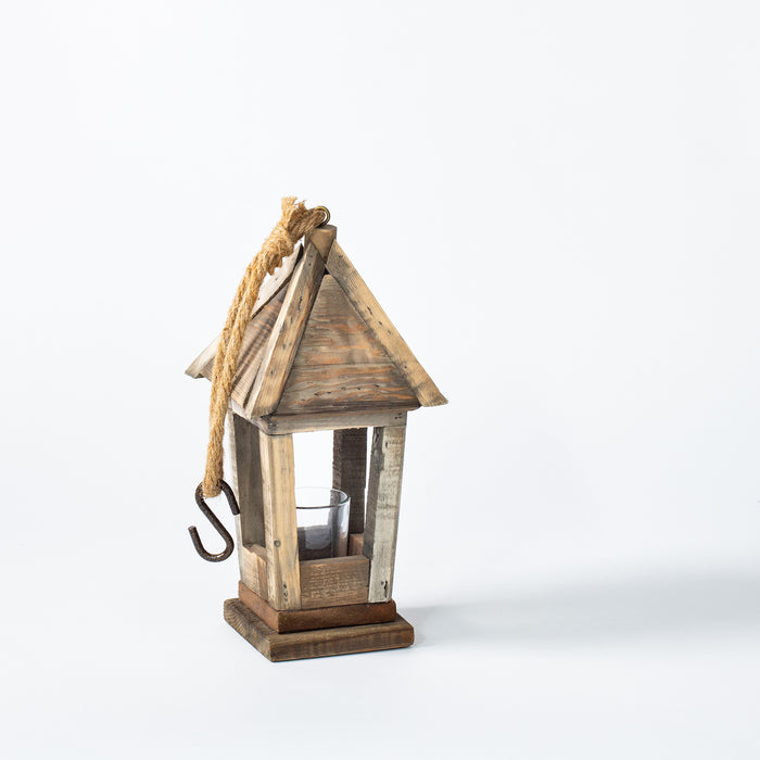 Small Hanging Lantern with Glass