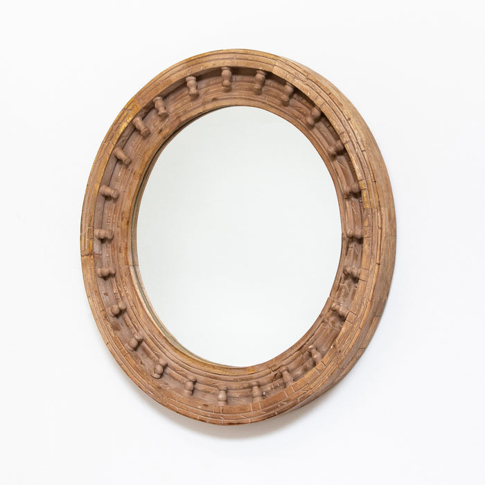 Large Round Carved Mirror