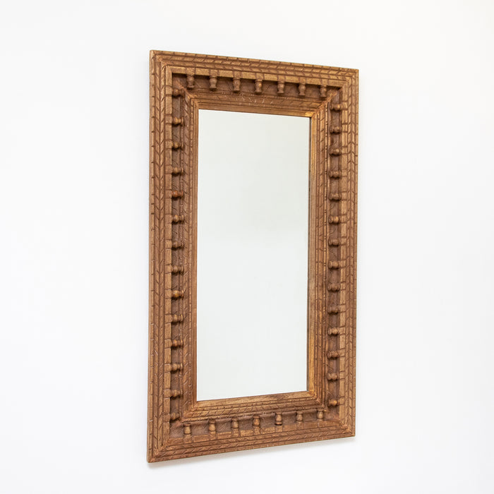 Small Rectangular Carved Mirror