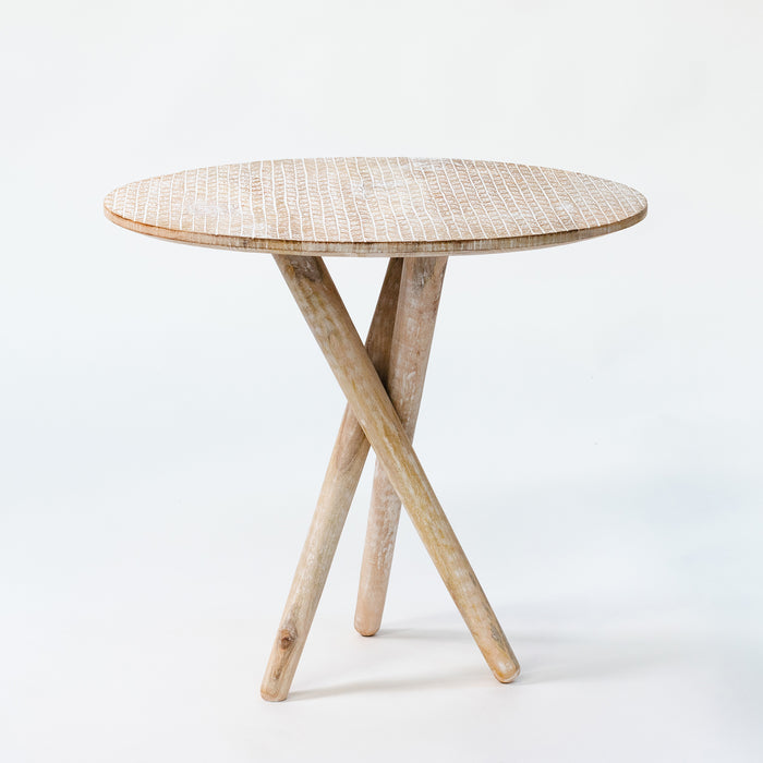 Three Legged Side Table - Leaves