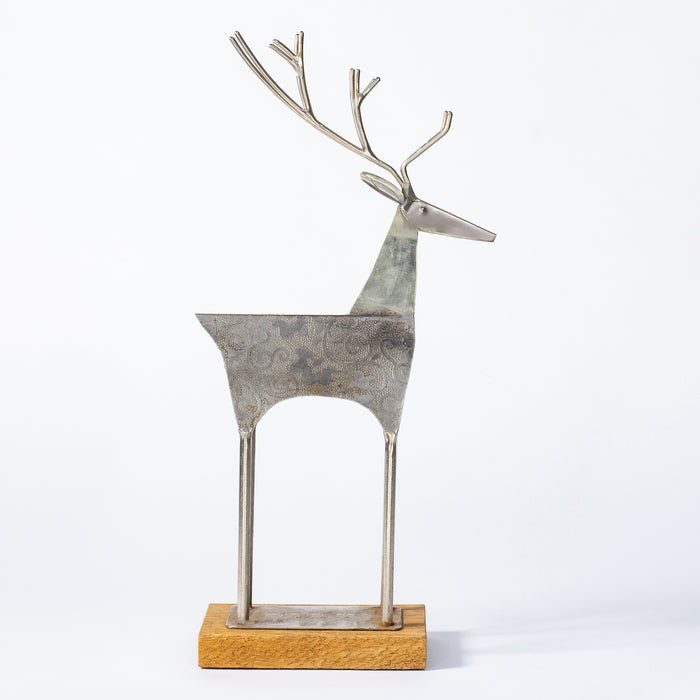 Large Reindeer on Plinth