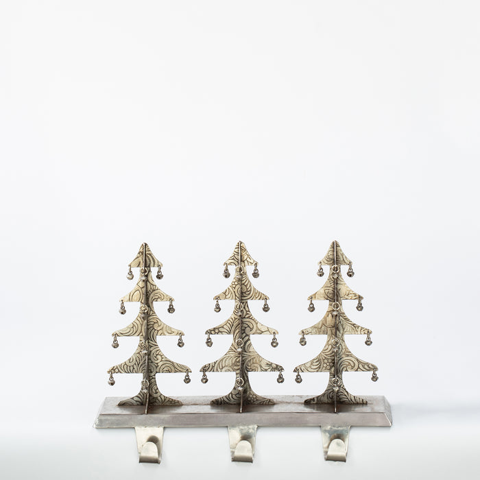 Triple Xmas Tree Stocking Holder