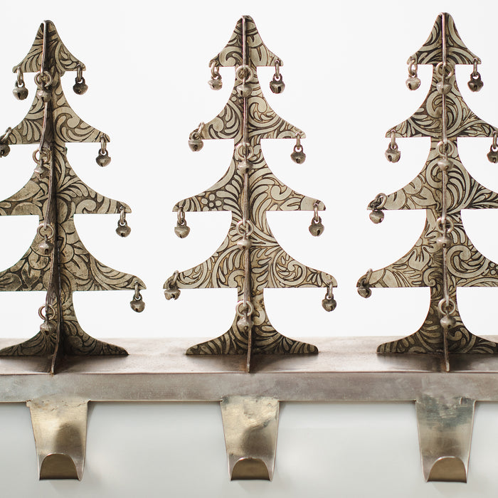 Triple Xmas Tree Stocking Holder