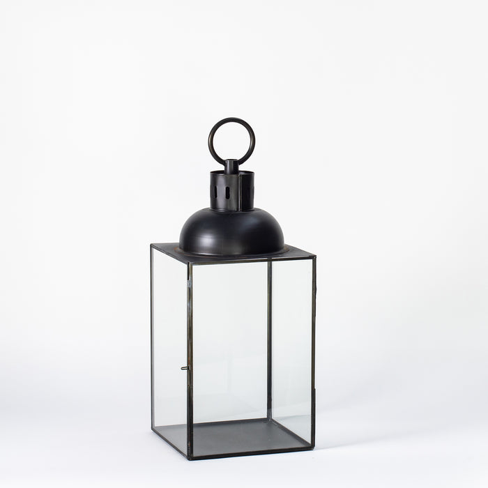 Md Slim Sq.Lantern - Antique Burnt