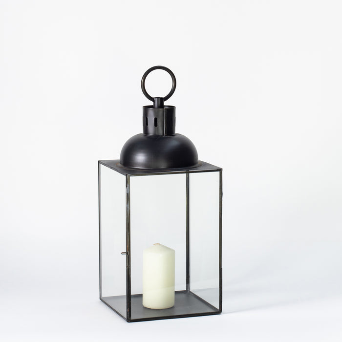 Md Slim Sq.Lantern - Antique Burnt