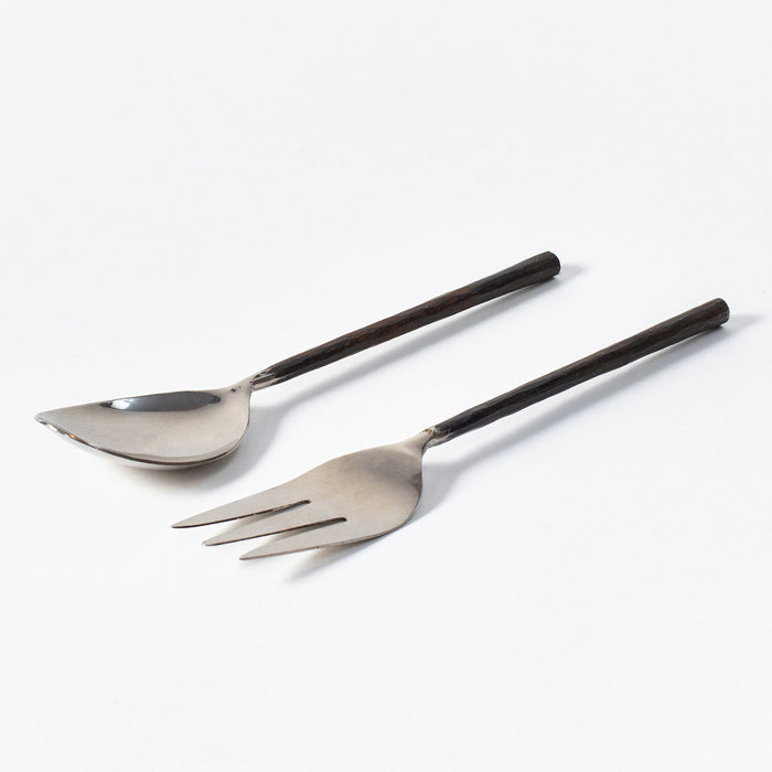 Set Two Salad Servers-Round Handle