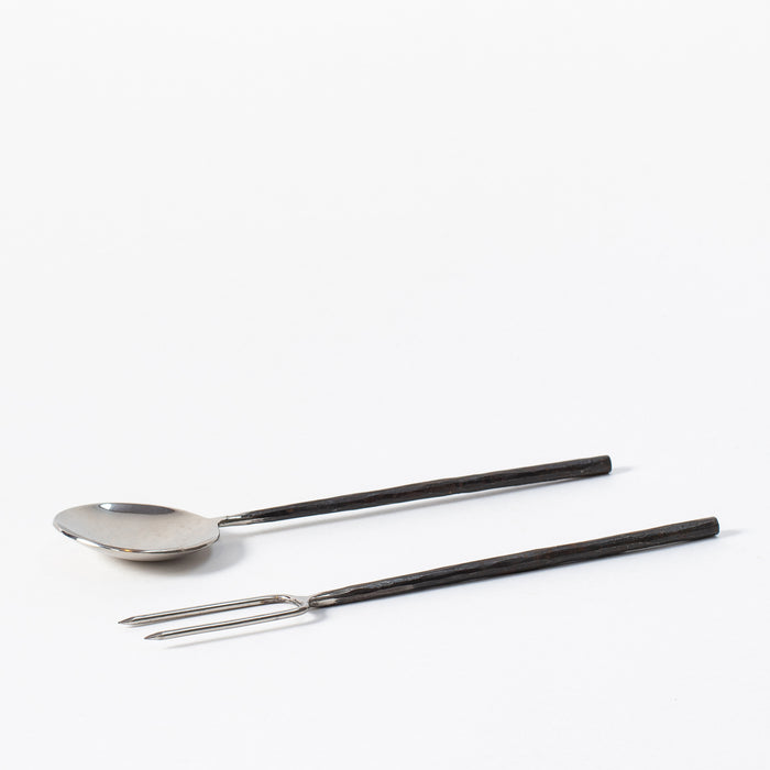 Set of Lg Fork & Spoon - Rnd Handle