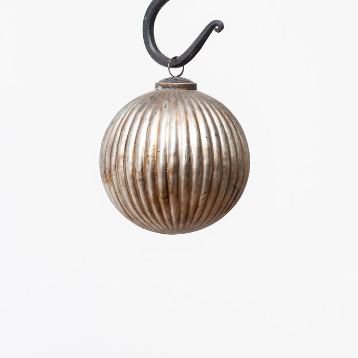 Medium Bauble - Matt Antique Silver