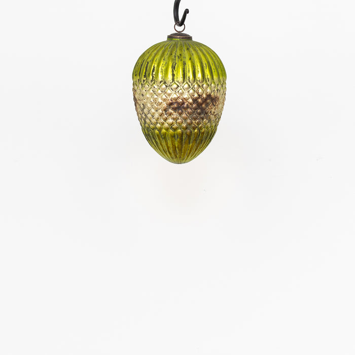 Sm.Shaped Bauble - Antique Green