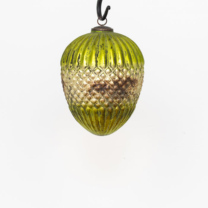 Lg.Shaped Bauble - Antique Green