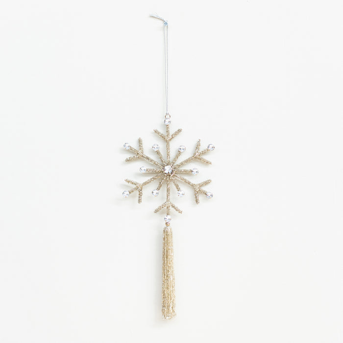 Lg.Snowflake with Tassel - Silver