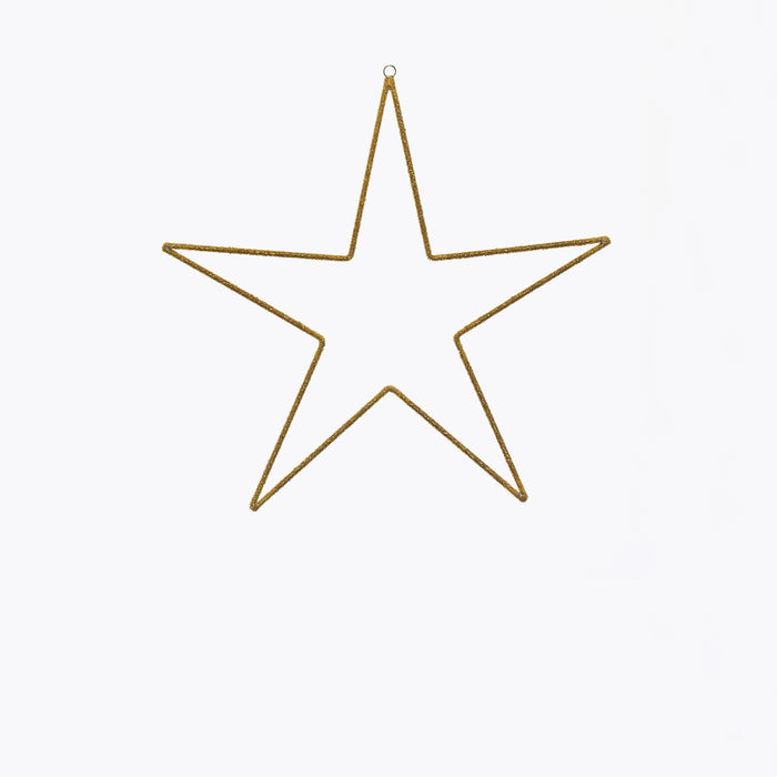 Small Beaded Star - Gold