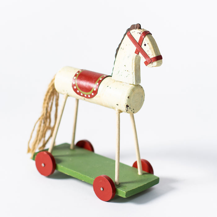 Medium Wooden Horse on Wheels