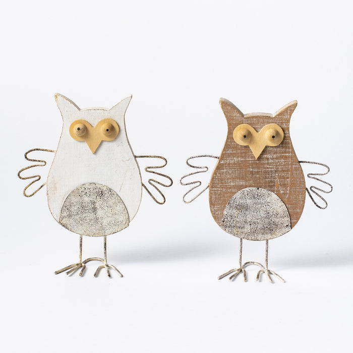 Set of 2 Lg.Standing Owls