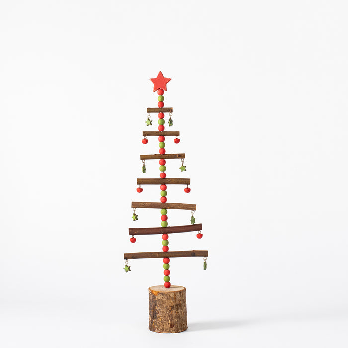 Md.Red/Green Wooden Tree/Stump