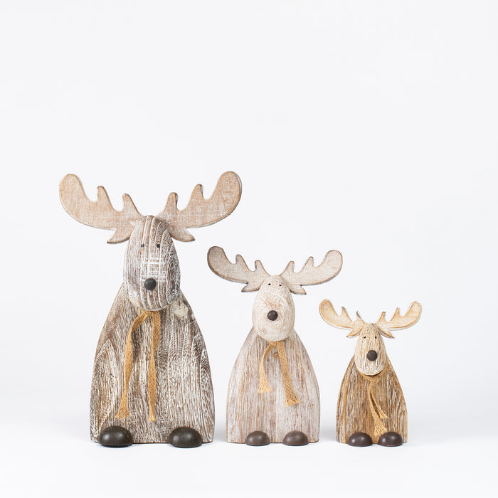 Sm.Wide Wooden Reindeer/Feet