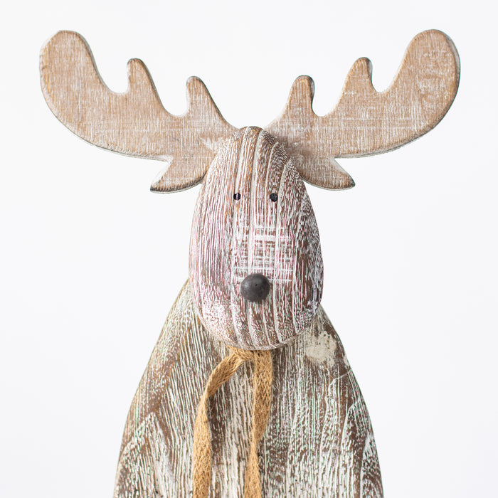 Lg.Wide Wooden Reindeer/Feet