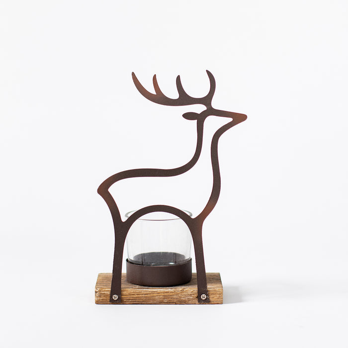 Metal Outline Deer/Tealightholder